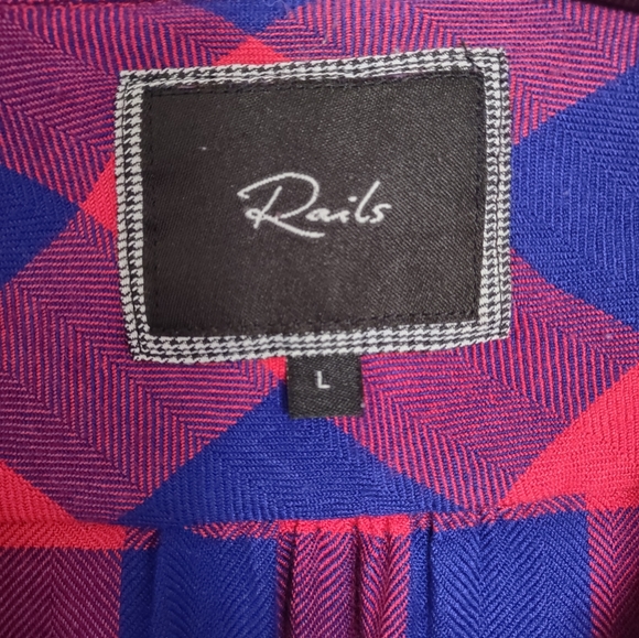 Rails sleeveless flannel top shirt Large - Picture 3 of 5